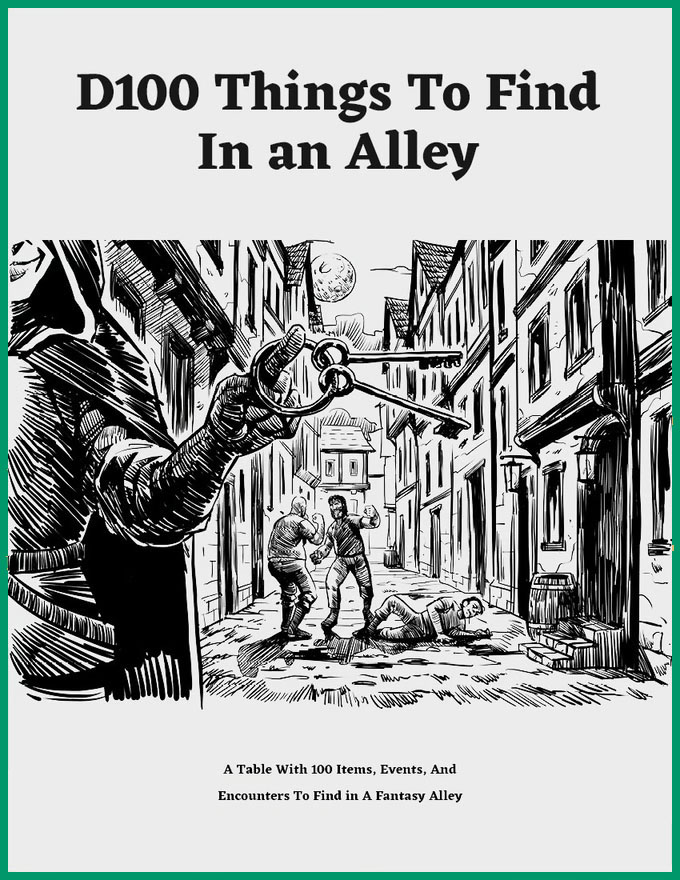 D100 Things To Find in an Alley - Main Image
